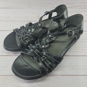 Dansko‎ Shoes Womens 39 Calliope Sandal Black Leather Strappy Buckle Comfort